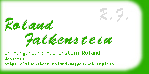 roland falkenstein business card